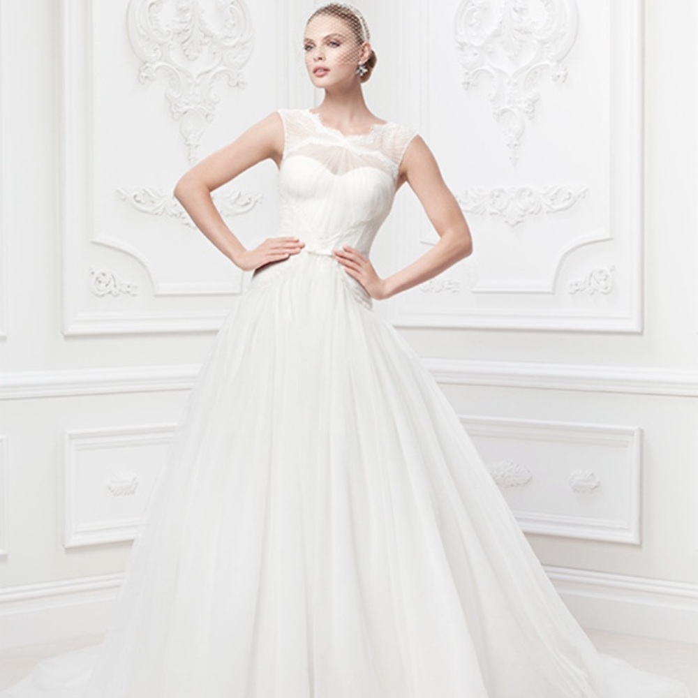 Zac Posen-Truly-Ivory Lace and Tulle Ballgown NWT - Picture 1 of 12